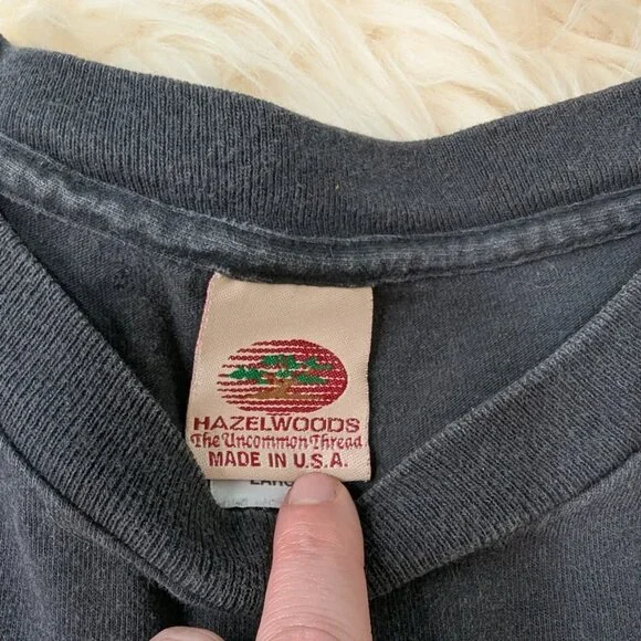 Vtg Western Cowboy Boots And Hat Wrap Around Print T Single Stitch T Shirt Sz - Picture 4 of 9